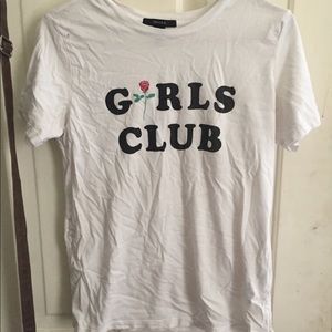 White graphic tee